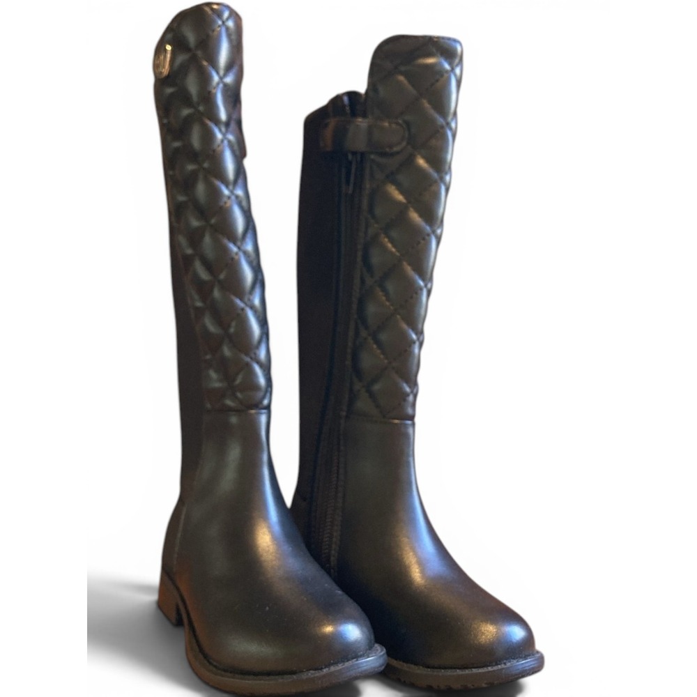 Stuart weitzman toddler 50/50 quilted black knee high boots size 5 NEW